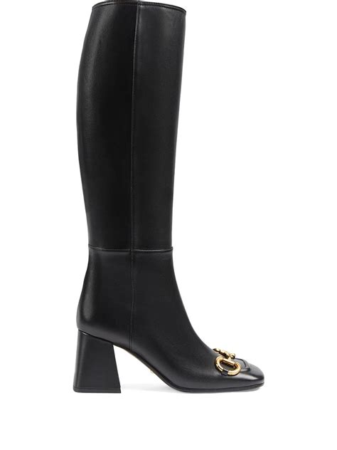 black gucci boots men|gucci print thigh high boots.